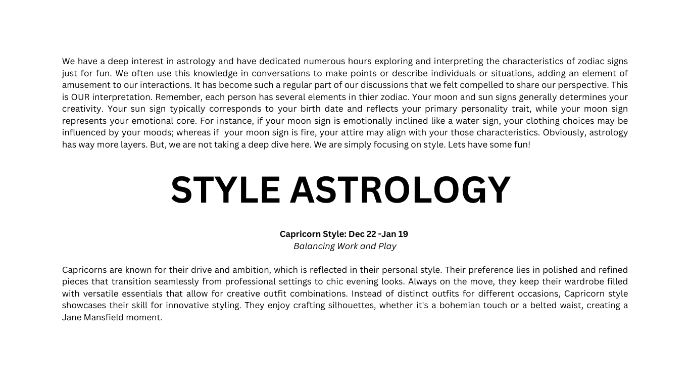 Zodiac Style